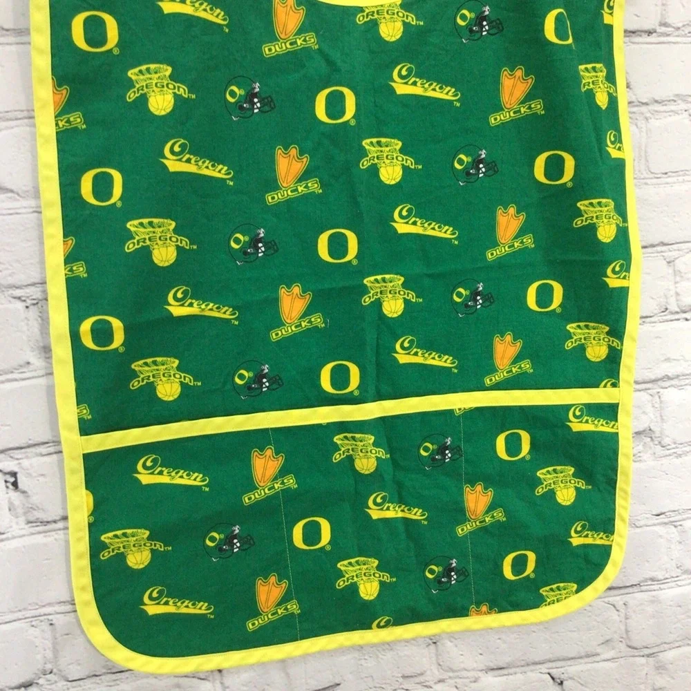 Oregon Ducks Bib Green Yellow Handmade